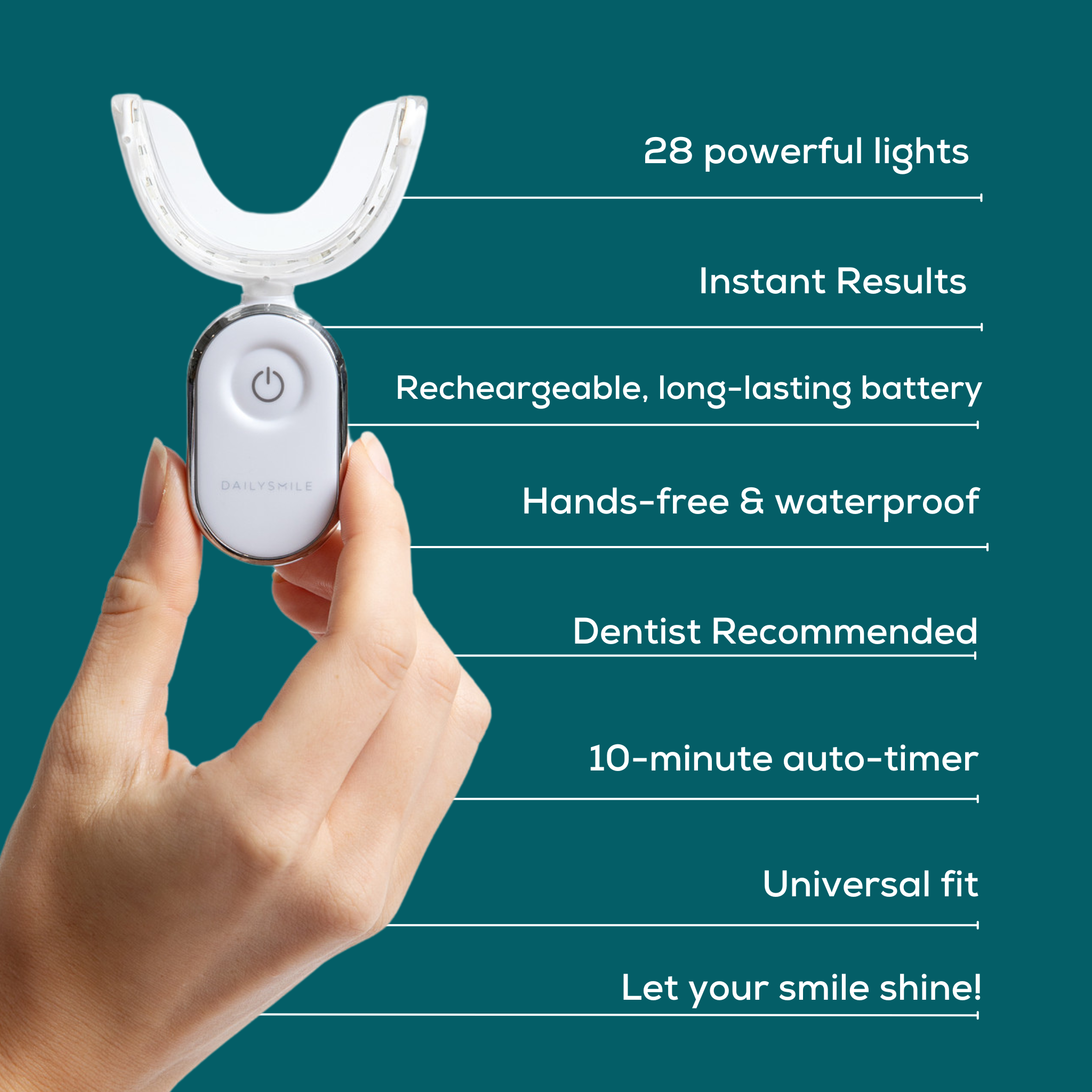 benefits of the light included in the teeth whitening kit