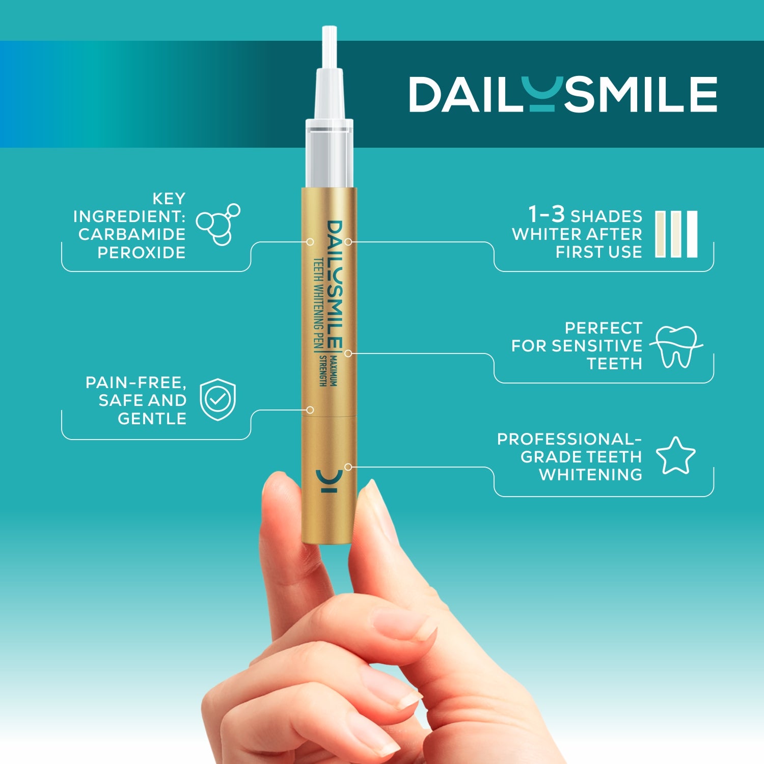DailySmile Teeth Whitening Kit with LED Light